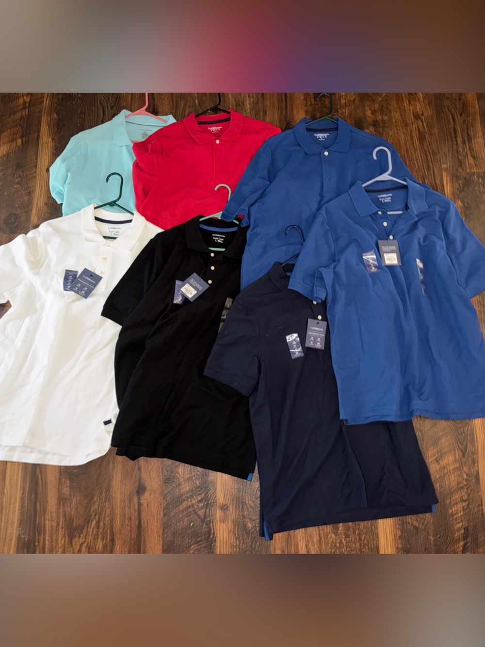 croft & barrow Men's Polo Pack - White, Black, Navy, Royal, Aqua, Red